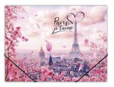 Desky s gumičkou Take me to Paris, A4, 15 mm, PP, PANTA PLAST