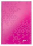Zápisník Wow, růžová, čtverečkovaný, A5, 80 listů, s tvrdými deskami, LEITZ