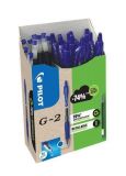 Gelové pero G-2, Bonus Pack, modrá + náplň, 0,32 mm, stiskací mech., PILOT BL-G2-7-L+BLS-G2-7-L-S1 ,balení 24 ks Gelové pero G-2, Bonus Pack, modrá + náplň, 0,32 mm, stiskací mech., PILOT BL-G2-7-L+BLS-G2-7-L-S1 ,balení 24 ks