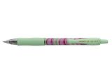 Gelové pero G-2 Flow, modrá, 0,32 mm, stiskací mechanismus, zelené tělo, PILOT BL-G27-FLG-B