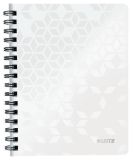 Spirálový sešit Wow, bílá, čtverečkovaný, A5, 80 listů, LEITZ