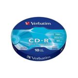 CD-R 700MB, 80min., 52x, DL Extra Protection, Verbatim, 10ks ve fólii ,balení 10 ks
