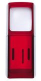 Lupa, červená, 35 x 38 mm, s LED světlem, WEDO 2717502