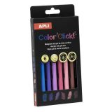 Gelové pero Color Click, Rané jaro, 6 barev, 0,7 mm, akrylový inkoust, APLI 20645 Gelové pero Color Click, Rané jaro, 6 barev, 0,7 mm, akrylový inkoust, APLI 20645