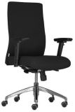 Kancelářská židle BOSTON 24, černá, textilní, chromový podstavec, s loketní opěrkou