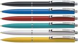 Kuličkové pero K15, mix barev, 0,5mm, stiskací mechanismus, modrá, SCHNEIDER ,balení 50 ks