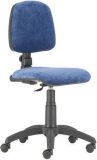 Kancelářská židle Bora, černá základna, čalounění textilie, modrá