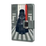 Zápisník s gelovým perem světelný meč, 230 x 160 mm, tečkovaný, 96 listů, tvrdé desky, LEGO 53492