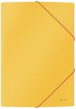 Spisové desky Cosy, matně žlutá, A4, s gumičkou, 15 mm, LEITZ
