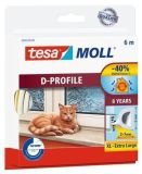 Gumové těsnění tesamoll® D profil 5393, bílá, 9 mm x 6 m, TESA