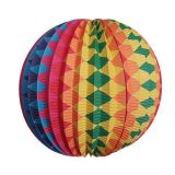 Papírový lampion, barevný, kulatý, 22 cm, 1018014001-1