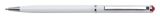 Kuličkové pero SWS SLIM, bílá, červený krystal SWAROVSKI®, 13 cm, ART CRYSTELLA® 1805XGS557