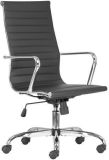 Kancelářská židle PRESTON, černá, 2ks, PU, chromovaná základna ,balení 2 ks