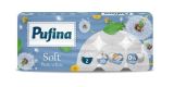 Toaletní papír Soft White, bez parfemace, 2-vrstvý, 10 rolí, PUFINA PP20645 ,balení 10 ks