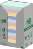 Samolepicí bloček Nature, mix pastelových barev, 38 x 51 mm, 24x 100 listů, recyklovaný, 3M POSTIT ,balení 2400 ks
