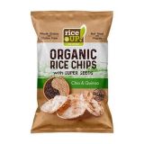 Rýžové chipsy Bio, chia semínka a quinoa, 25 g, RICE UP