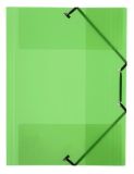 Desky s gumičkou PropyGlass, transparentní, zelená, PP, 15 mm, A4, VIQUEL 113373-08