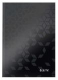 Zápisník Wow, černá, čtverečkovaný, A5, tvrdé desky, 80 listů, LEITZ