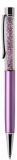 Kuličkové pero SWAROVSKI® Crystals, purpurová, purpurové krystaly v horní části pera, 14 cm, ART CRY