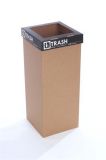 Odpadkový koš na tříděný odpad Office, černá, recyklovaný, anglický popis, 50 l, RECOBIN