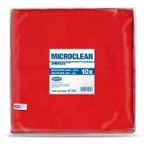 Utěrka MicroCLEAN, červená, univerzální, 10 ks, 32 x 32 cm, BONUS B326 ,balení 10 ks