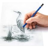 Grafitové akvarelové tužky Design Journey Lumograph, sada se štětcem, 3 tvrdosti, šestihranné, STA