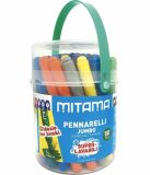 Fixy JUMBO, sada, 50 ks, omyvatelné, 5 mm, kulaté, MITAMA 62875 ,balení 50 ks