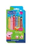 Barevné pastelky Noris junior 140, 6 barev, 3v1, edice Peppa Pig, šestihranné, STAEDTLER 140 C6 L1 Barevné pastelky Noris junior 140, 6 barev, 3v1, edice Peppa Pig, šestihranné, STAEDTLER 140 C6 L1