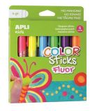 Temperové tyčinky Kids, 6 různých fluorescenčních barev, APLI  ,balení 6 ks