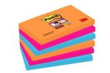 Samolepicí bloček Super Sticky Bangkok, mix barev, 76 x 127 mm, 6x 90 listů, 3M POSTIT 7100242800 ,balení 540 ks
