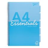 Spirálový sešit Unipad Essentials Project Book, mix vzorů, A4, linkovaný, 100 listů, PUKKA PAD ESS