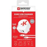 Nabíjecí adaptér, bílá, 1x USB-A / 1x USB-C PD, 65W, kabel USB-C, GaN, SKROSS 1.302425