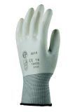 Pracovní rukavice máčené na dlani a prstech v polyuretanu, velikost 7, bílé ,balení 10 ks