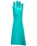 Ochranné rukavice, nitrilové, chemicky odolné, dlouhý rukáv, velikost XXL
