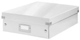 Organizační krabice Click&Store, bílá, velikost M, laminovaný karton, lesklá, LEITZ