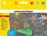 Křídy na chodník, 6 barev, 6 ks, ve tvaru myši, EBERHARD FABER 526561