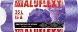 Pytle na odpadky Aluflexy, fialová, s vůní, zatahovací, 35 l, 15 ks, LDPE, ALUFIX  ,balení 15 ks