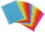 Rejstříky Happy Fluo, různé barvy, plastový, A4 maxi, 12 dílný, VIQUEL
