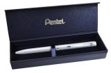 Kuličkové pero EnerGel BL-2007, modrá, 0,35 mm, otočný mechanismus, kovové, stříbrné tělo, PENTEL