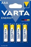 Baterie, AAA (mikrotužková), 4 ks v balení, VARTA  Energy