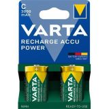 Nabíjecí baterie Power, Typ C - LR14, 2 ks, 3000mAh, přednabité, bez plastu, VARTA 56714101412