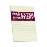 Samolepicí bloček Extra Sticky, pastelově žlutá, linkovaný, 150 x 101 mm, 90 listů, STICK N 21668 ,balení 90 ks