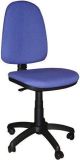 Kancelářská židle Megane, modrá, čalouněná, černý kříž