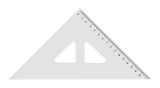 Trojúhelníkové pravítko, plastové, 45 °, KOH-I-NOOR