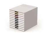 Zásuvkový box VARICOLOR® 10, světle šedá, plastový, 10 zásuvek, DURABLE