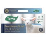 Toaletní papír Prémium Gold, 8 rolí, 4-vrstvý, TENTO 227921 ,balení 8 ks