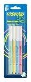 Zvýrazňovač Videotip Slim, 4 pastelové barvy, 1-3 mm, ICO 9580121004