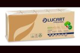 Papírové kapesníky  EcoNatural, přírodní hnědá, 4-vrstvé, 10x9 ks, LUCART ,balení 90 ks