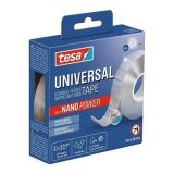 Lepicí páska Universal Nanotape, transparentní, oboustranná, snímatelná, 30 mm x 3 m, TESA 55810-0