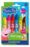 Voskovky Noris Junior 224, 6 barev, jumbo, edice Peppa Pig, šestihranné, STAEDTLER 224 C6 L1